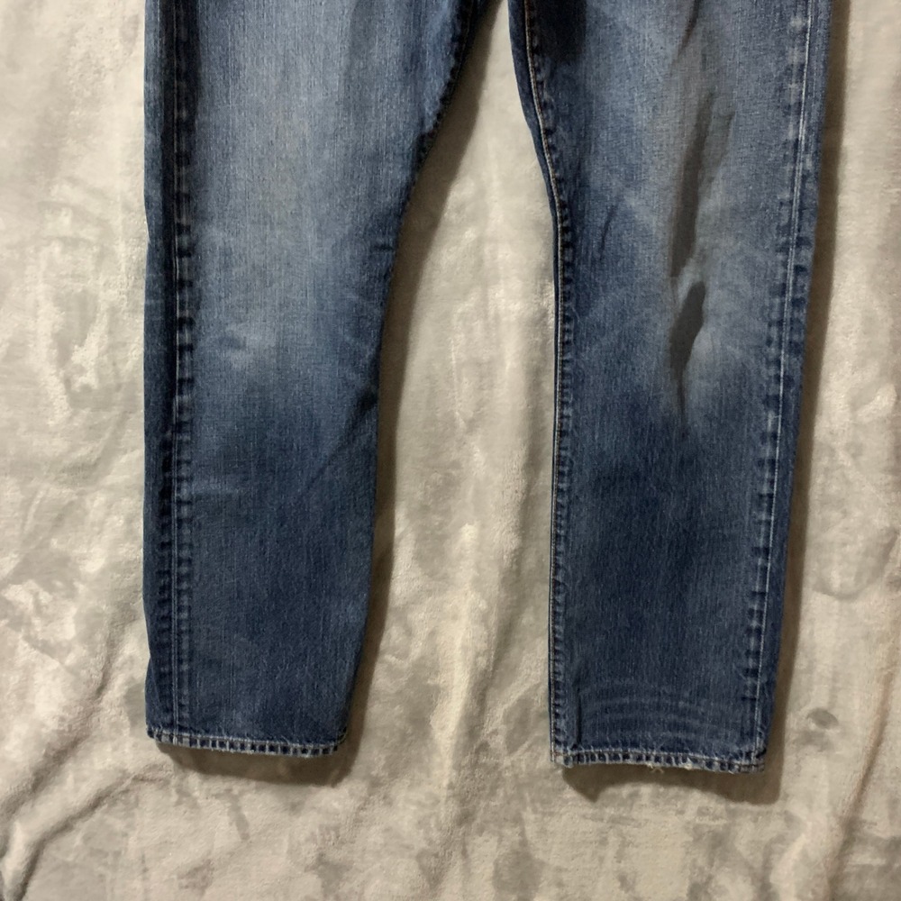 Polo Ralph Lauren Hampton Straight Jeans Mens 35x32 Blue Distressed Preppy - Picture 4 of 16